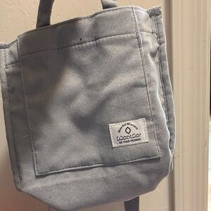 Blue Canvas Tote Bag